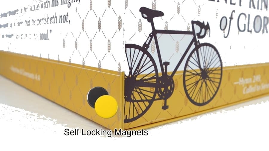 Magnetic closure detail on the Missionary Memory Box